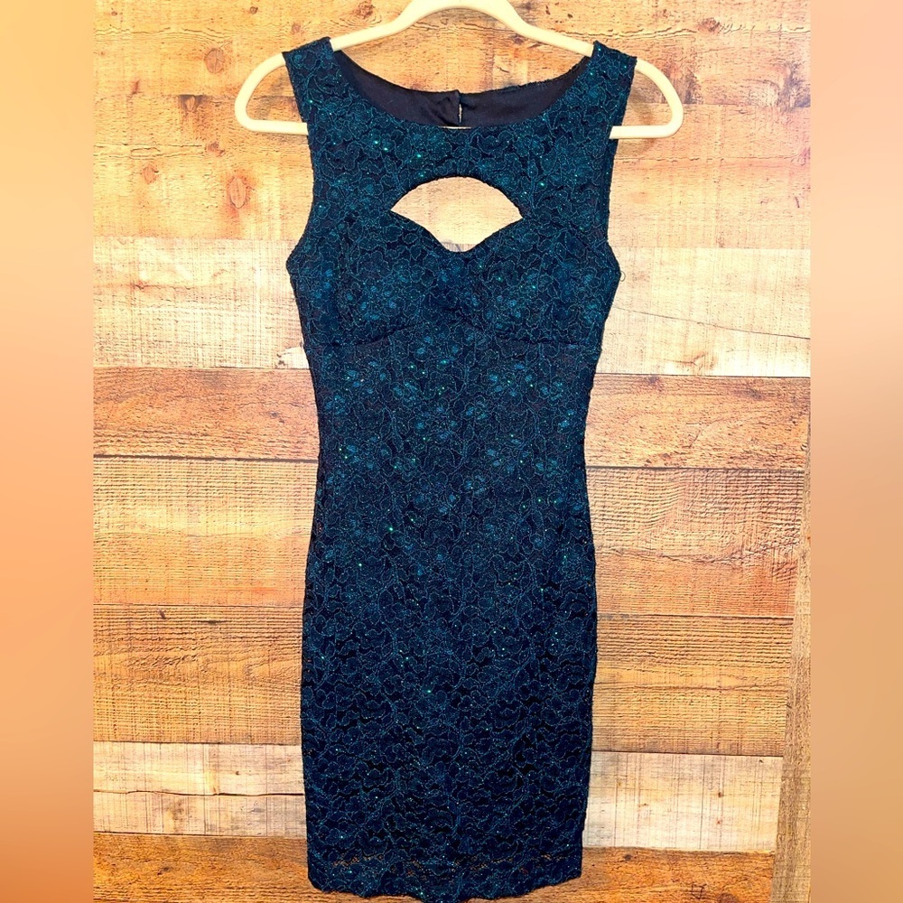 Honey & Rosie Lace Cut Out Sexy Mini Dress